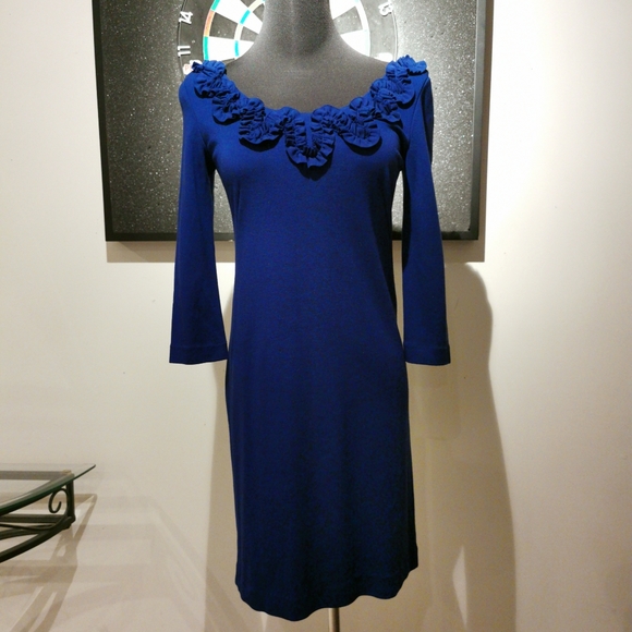 Tibi Ruffled stretch-jersey dress like new - Picture 4 of 12